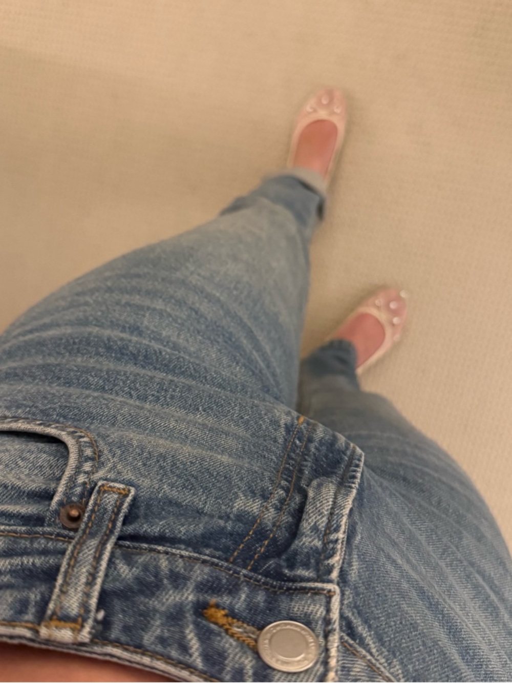 Zara Higg-Rise Straight-Leg Jeans Stretch sz 4 - Picture 3 of 5